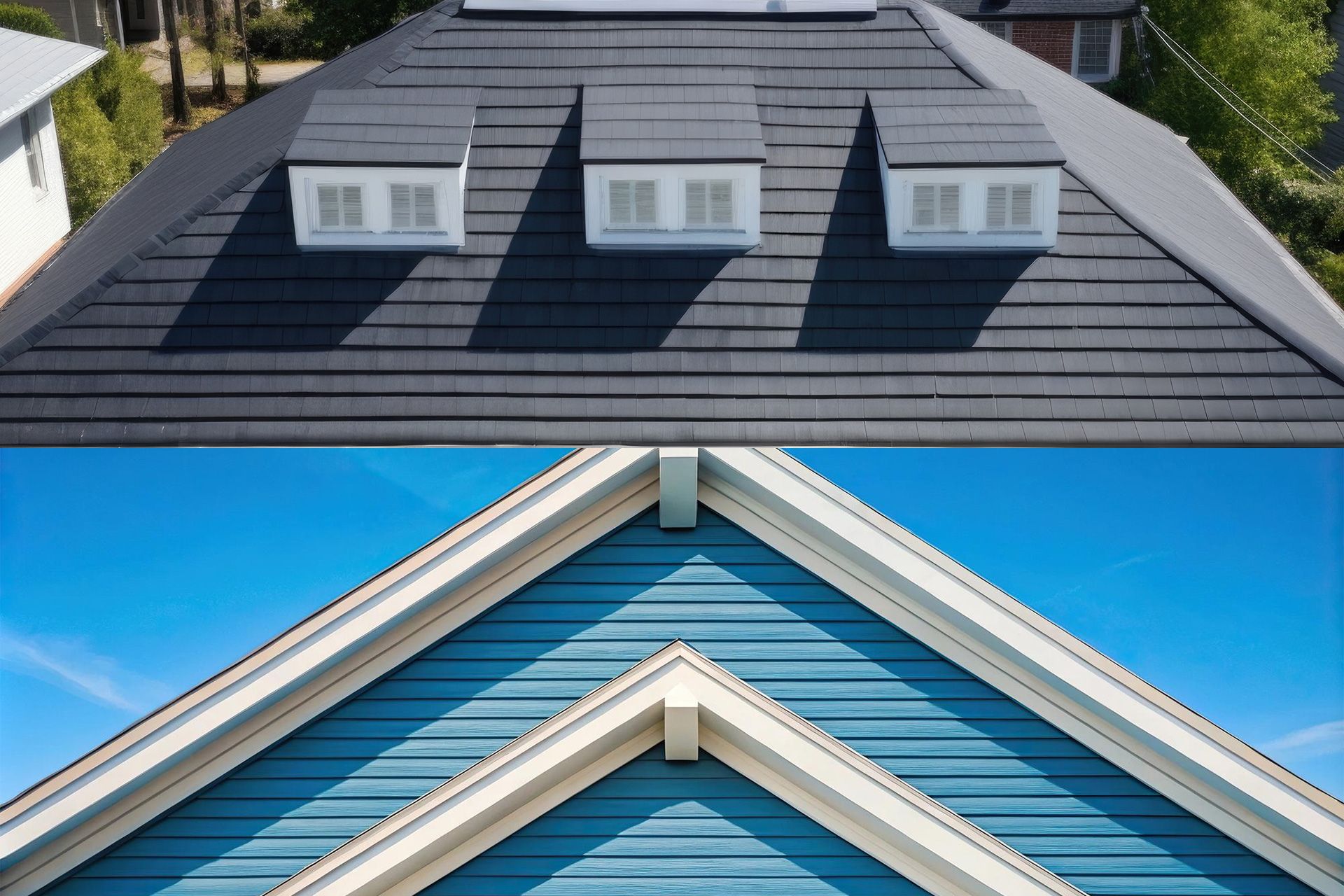 Hip and gable roof comparison