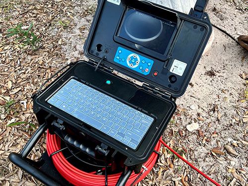 Sewer scope inspection services in Florida for detecting underground pipe damage blockages and drainage issues