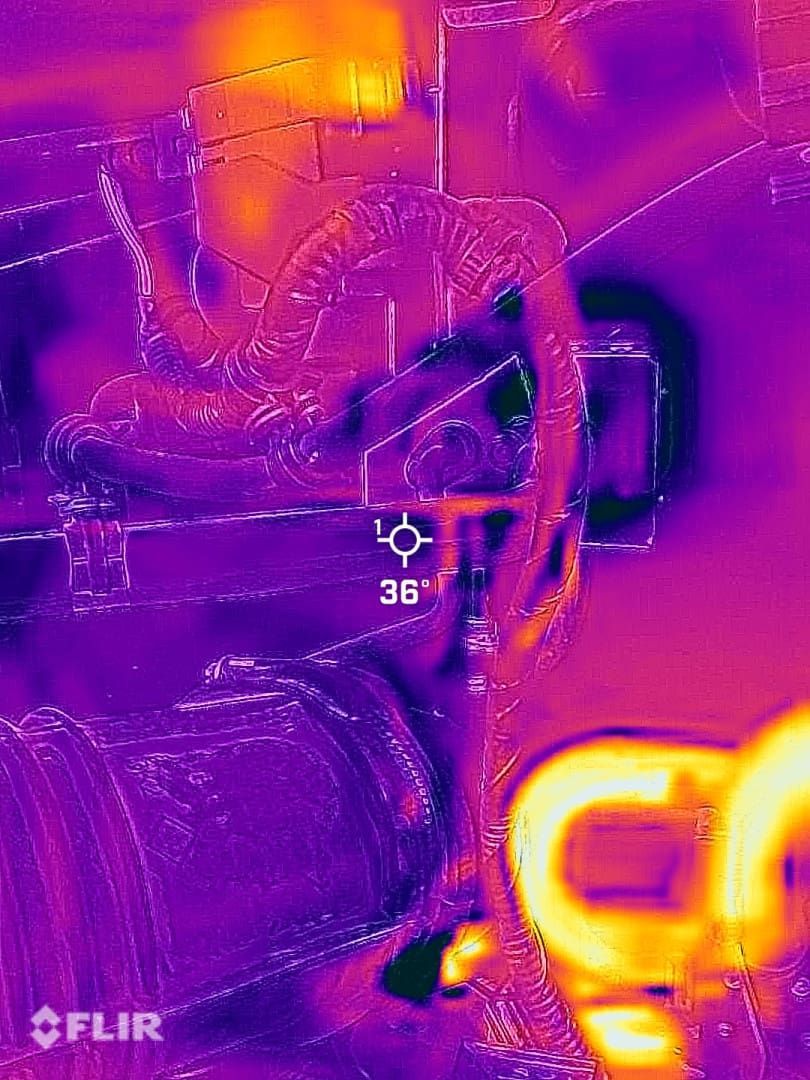 A Thermal Image of a Machine With a Purple Background — Cool Cats Auto Air in Urangan, QLD