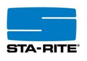 Logotipo de STA-RITE en azul y negro con una “S” azul estilizada sobre el nombre de la marca.