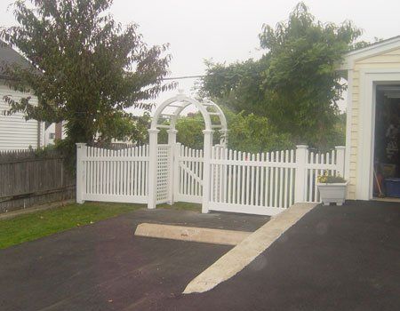 Scalloped Chestnut Hill with arbor