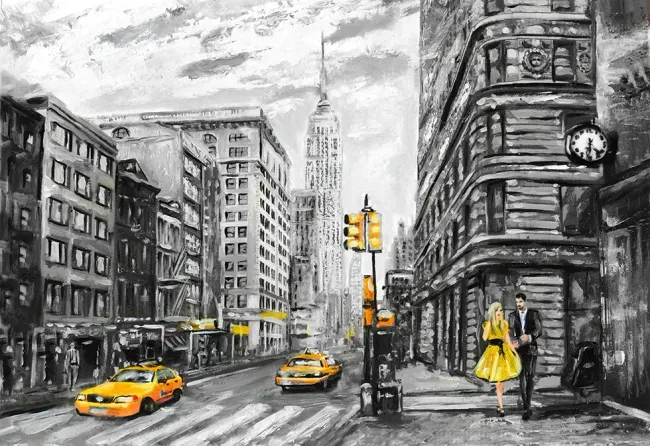 Custom wall art for a modern office space in Boston
