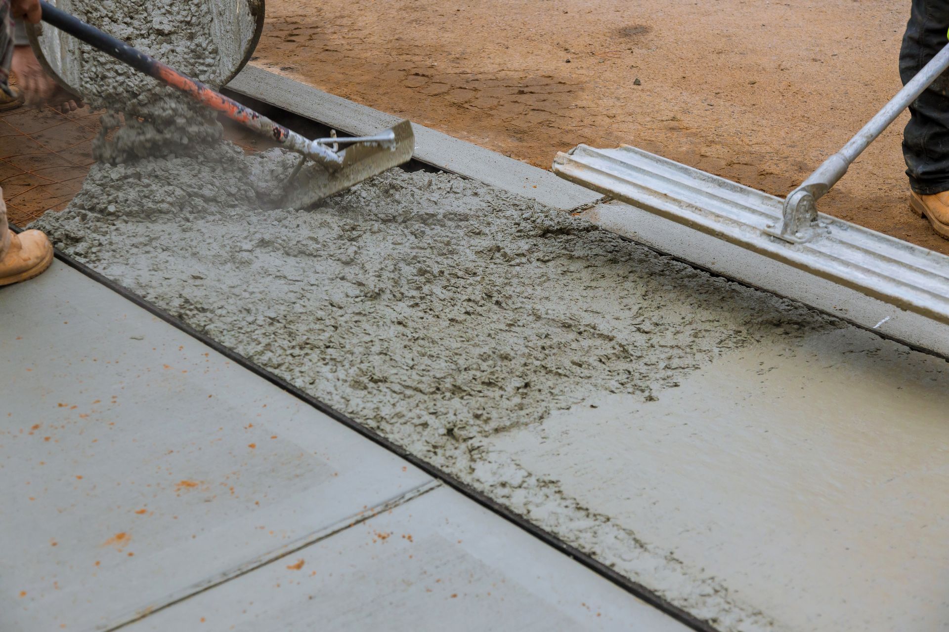 Concrete footpaths