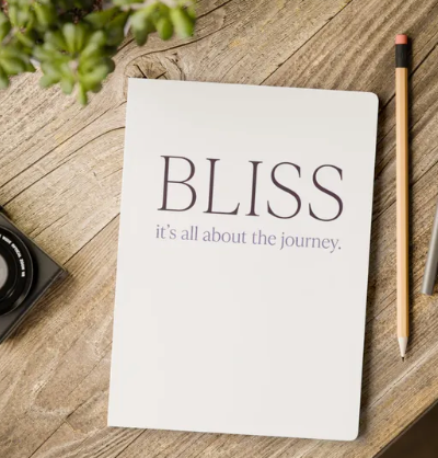Be Your BLISS™ Daily BLISS Journal designed with templated pages to encourage reflection, gratitude, mindfulness, and everyday well-being.