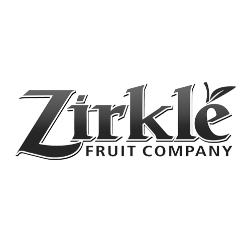 A black and white logo for Zirkle Fruit Company