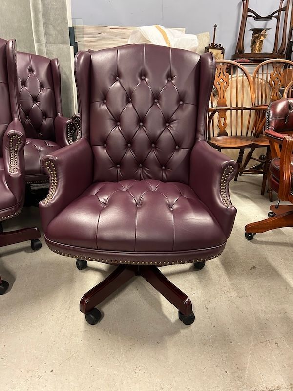 Luxury Chesterfield Executive Wing Back Office Chair
