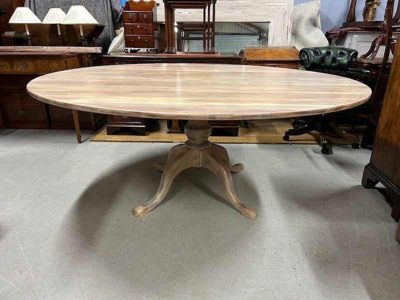 Large 6ft Lime Wash Dining Table by Coach House