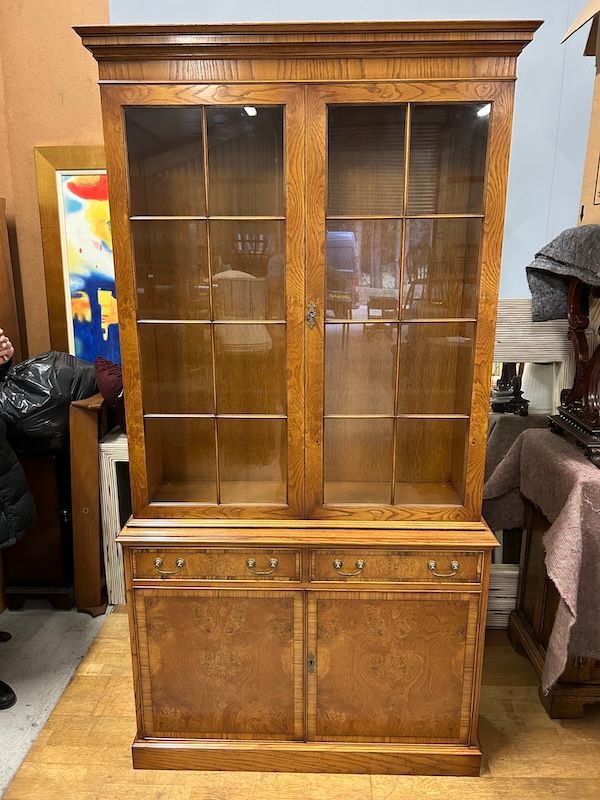 Stunning Cluster Oak Glazed Bookcase by Bevan Funnell