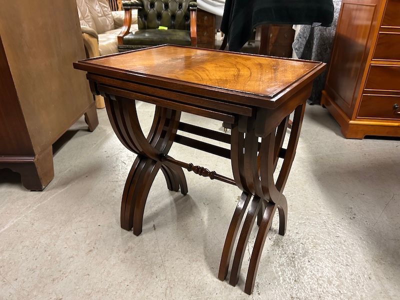 Lovely Set of Bevan Funnell Scissor Nest of Tables