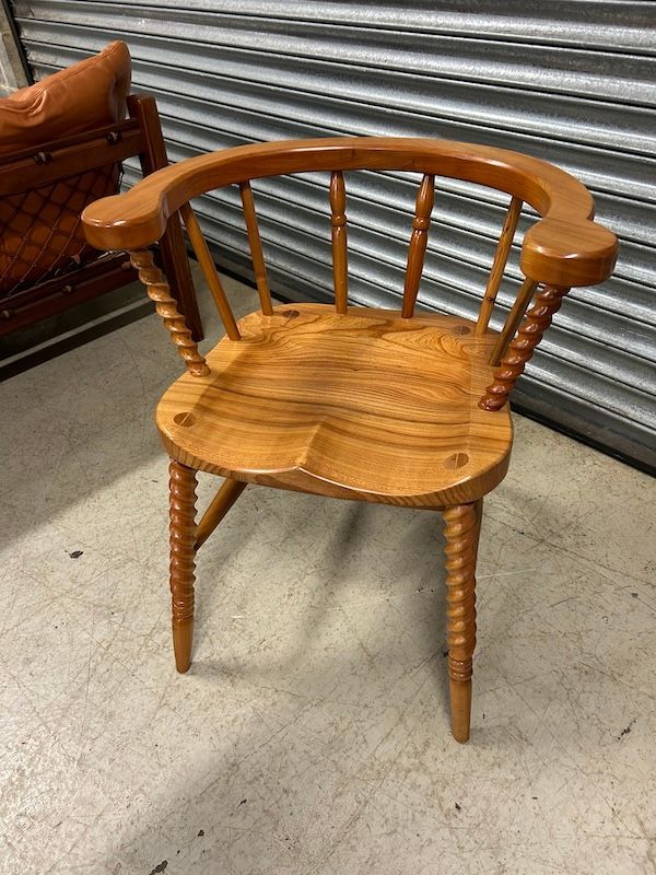 Hand Crafted Solid Cherry Wood Captains Chair