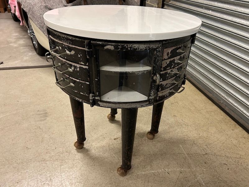 Rare 1930's 'Girator' Dentist Cabinet with Marble Top