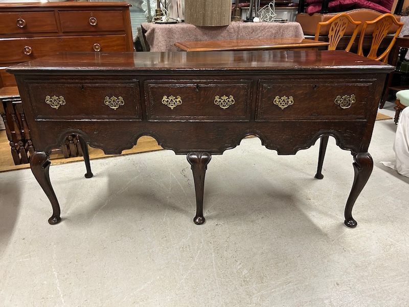 Stunning, Queen Anne Revival Solid Oak Dresser Base