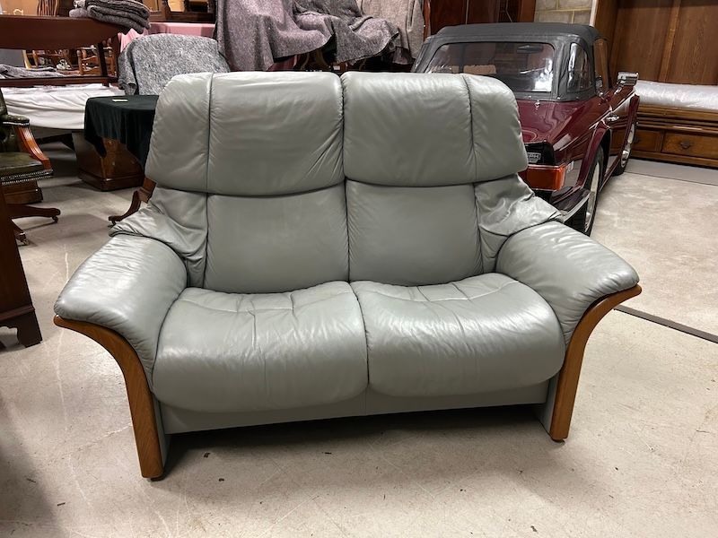 Ekornes Eldorado Two Seater Leather Reclining Sofa