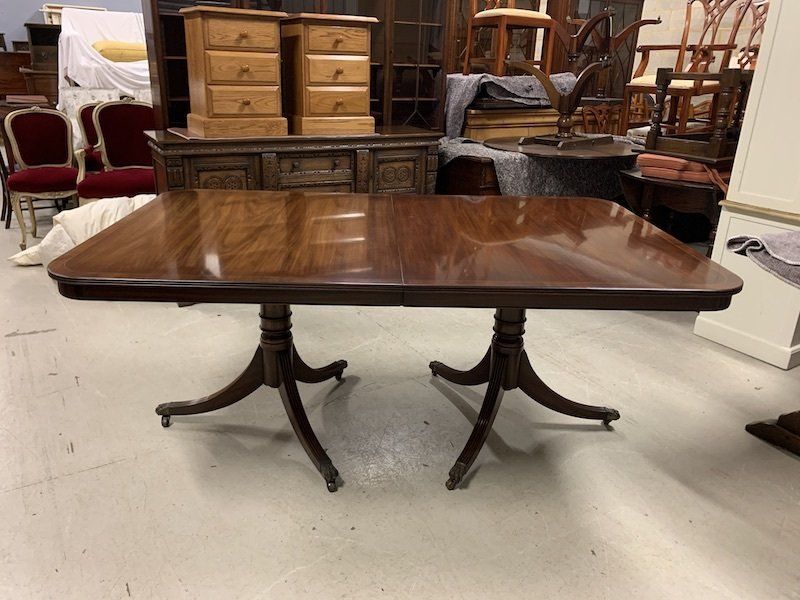 Good Quality Extending Twin Pedestal Dining TableMahogany by G T Rackstraw