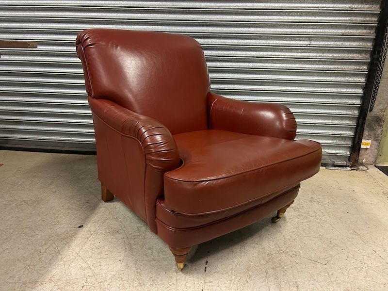 Good Quality Leather Howard Style Armchair 