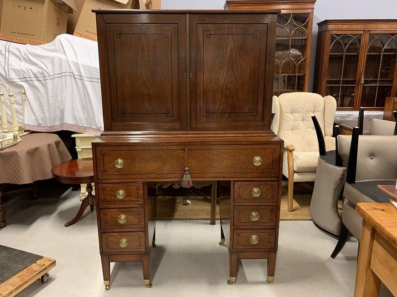 Stunning 19th Century Mahogany Secretaire Desk/ Bookcase