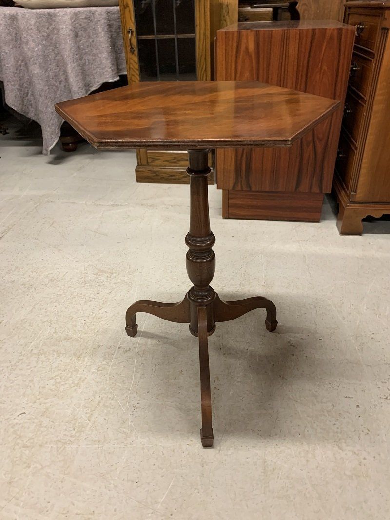 Good Quality Mahogany Hexagon Shaped Wine/ Occasional Table