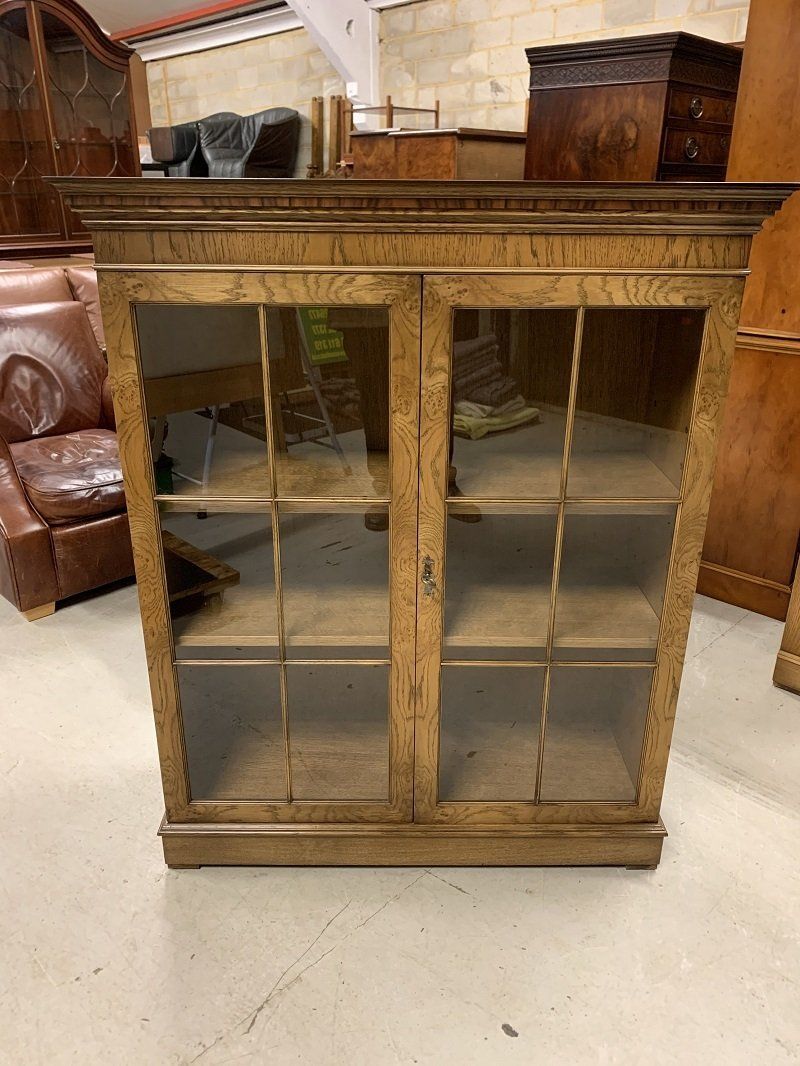 Brand New Cluster Oak Glazed Library Bookcase by Bevan Funnell