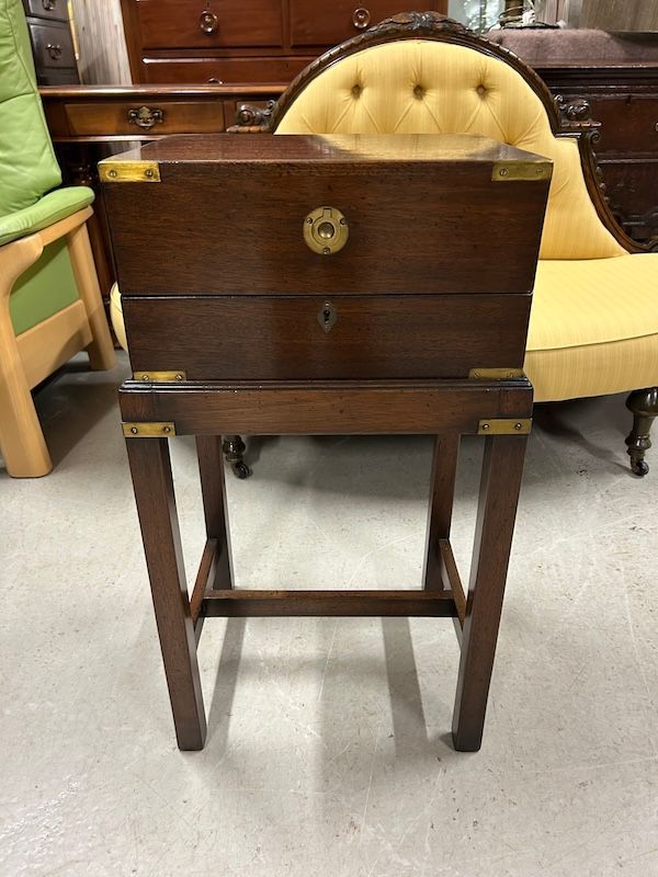 Kennedy Mahogany Military Style Campaign Writing Slope on Stand