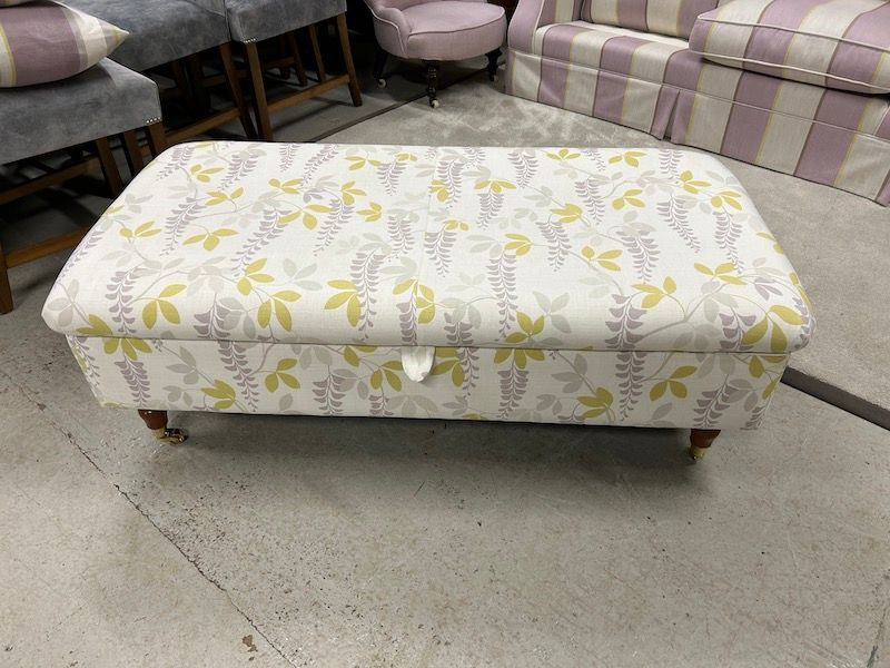 Large Laura Ashley Upholstered Storage Footstool