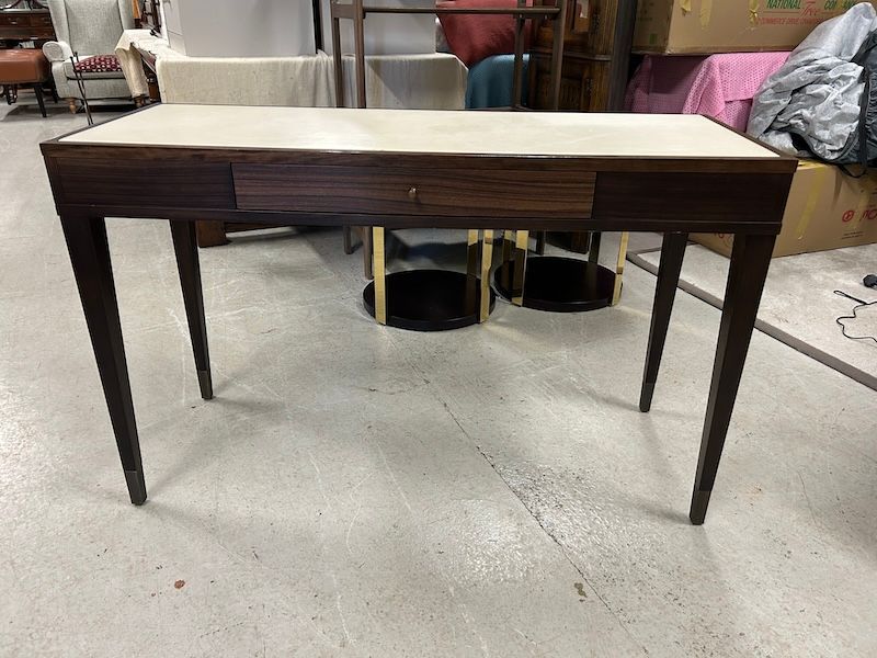 Designer Rosewood Console Table with Leather Insert