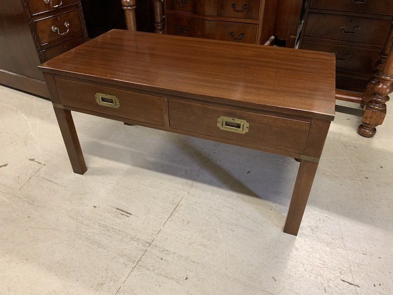 Stunning Quality Mahogany Military Coffee Table