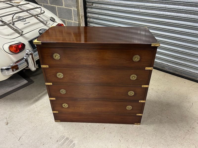 Mahogany Military Style Chest of Drawers
