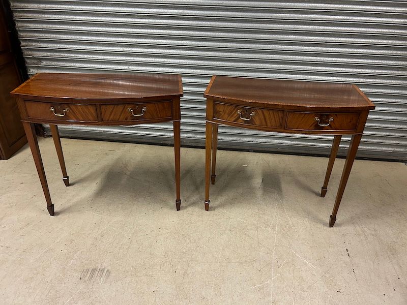 William Tillman Mahogany Console Tables