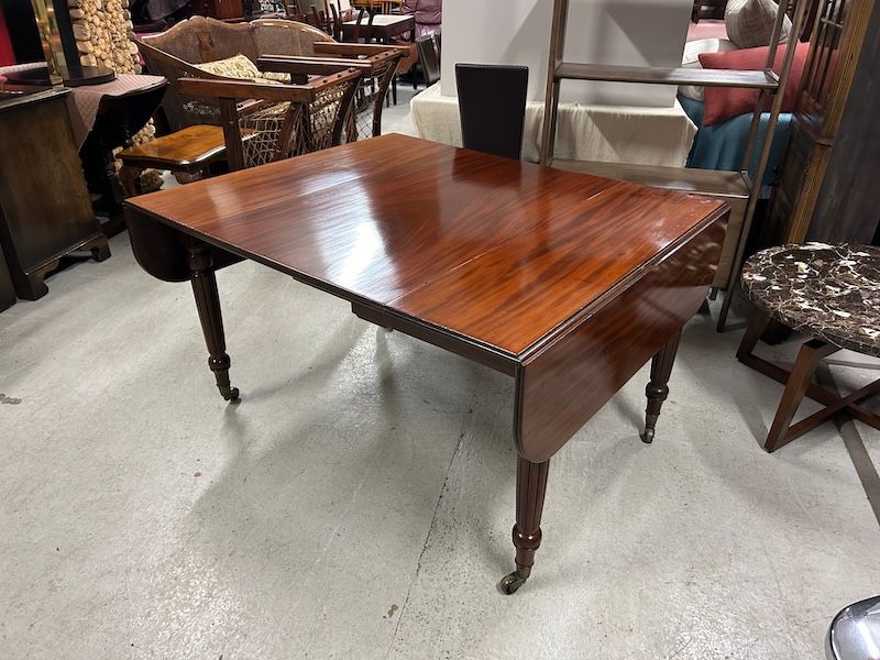 Antique Solid Mahogany Regency Extending Pembroke Table