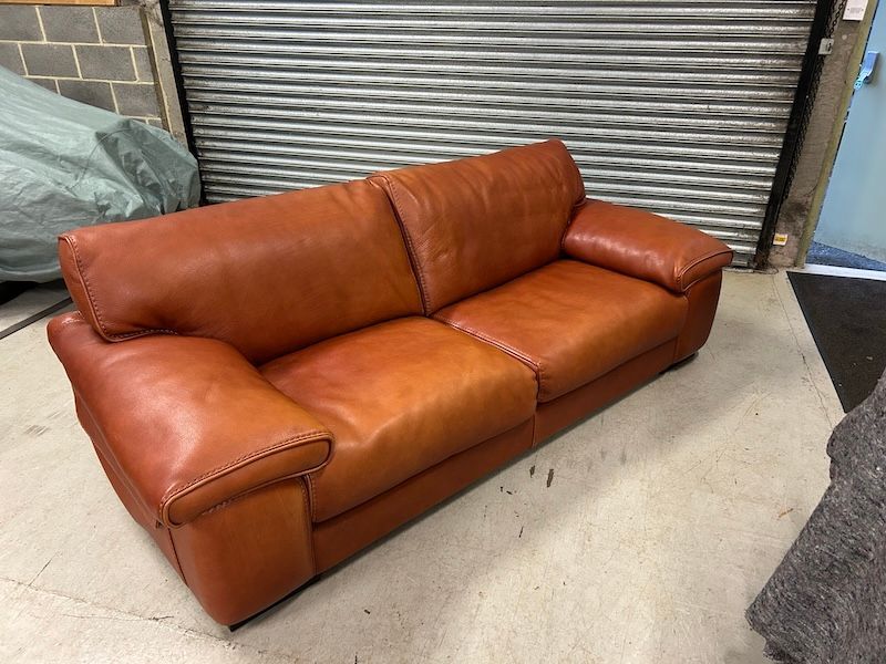 Roche Bobois 'Ascot' Leather Sofa