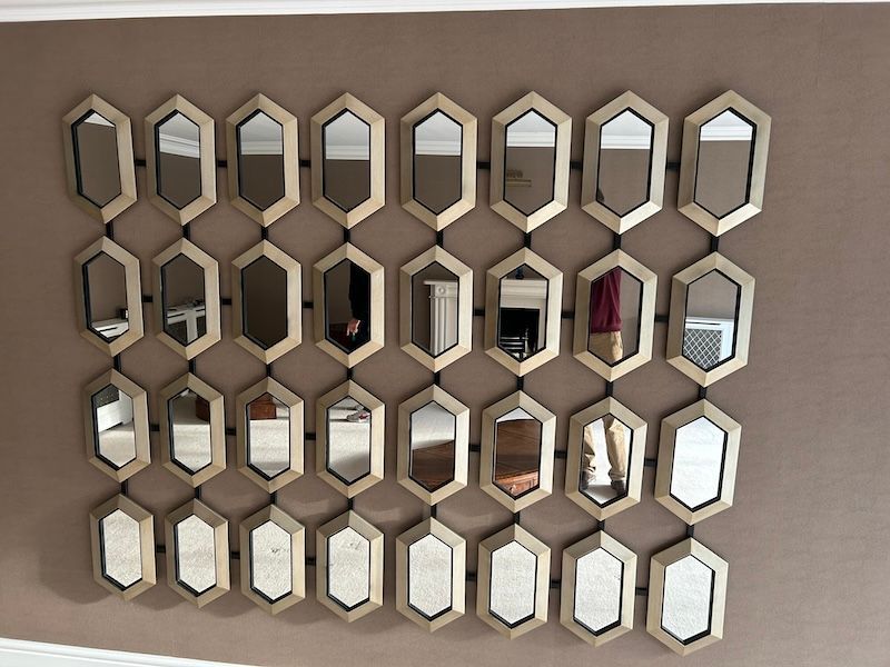 R V Astley Champagne Gold Leaf Designer Selection of Mirrors