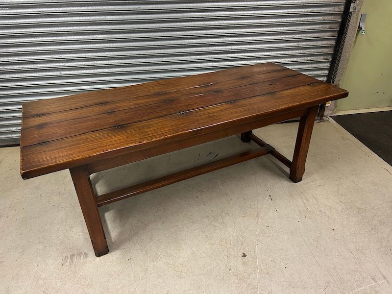 Stewart Linford Rustic Arts & Crafts Style Solid Oak Extending Refectory Table
