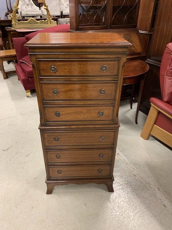 Vintage Small Proportioned Mahogany Chest on Chest by Bevan Funnell