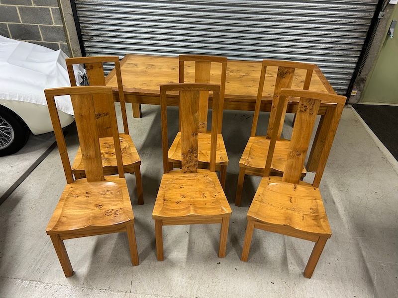 Stunning Set of Six Panel Back 'Henley' Dining Chairs by Steward Linford