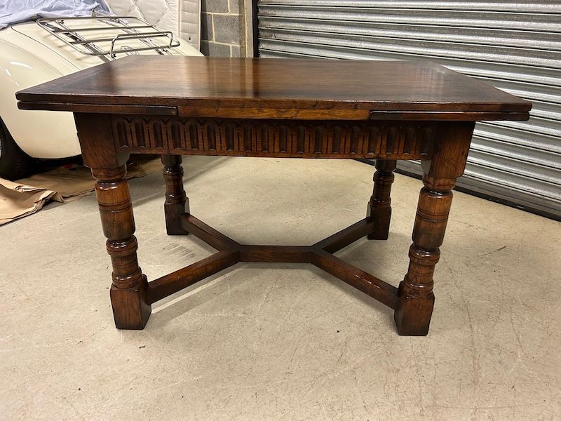 Good Quality 4ft-6'6  Draw Leaf Dining Table by Titchmarsh & Goodwin