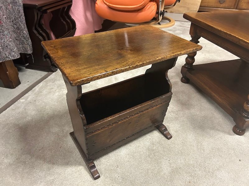 'Jacobean Style' Solid Oak Magazine Table/Rack  Table by Titchmarsh & Goodwin