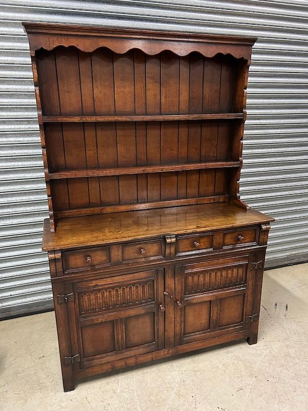 Solid Oak Jacobean Welsh Dresser by Titchmarsh & Goodwin