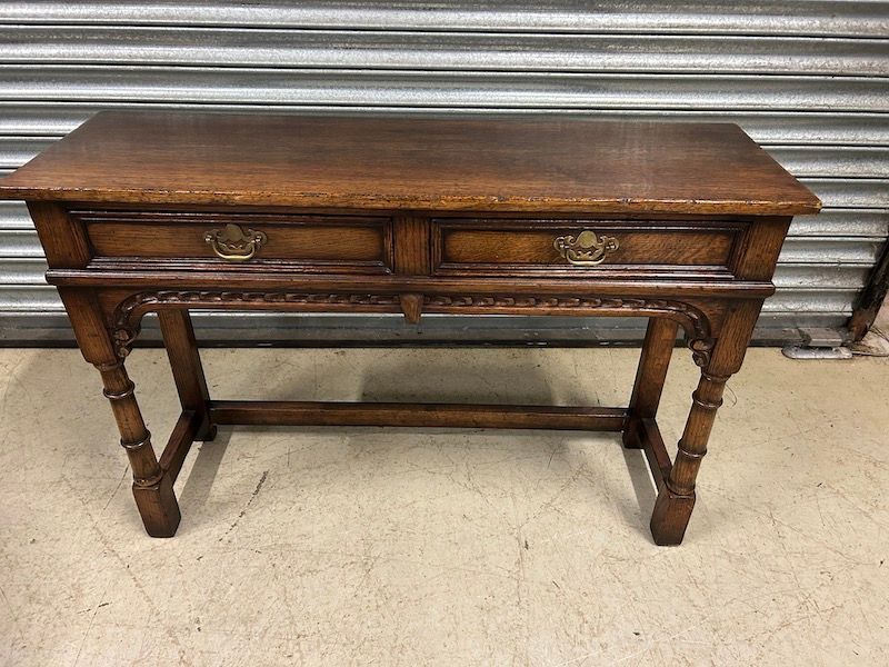 Solid Oak Console Table by Titchmarsh & Goodwin