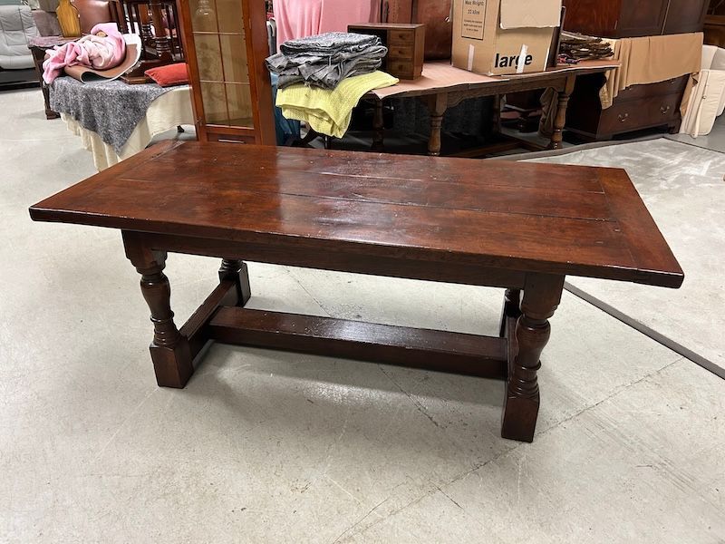 Super Quality Hand Crafted Solid Oak Three Planked Refectory Dining Table