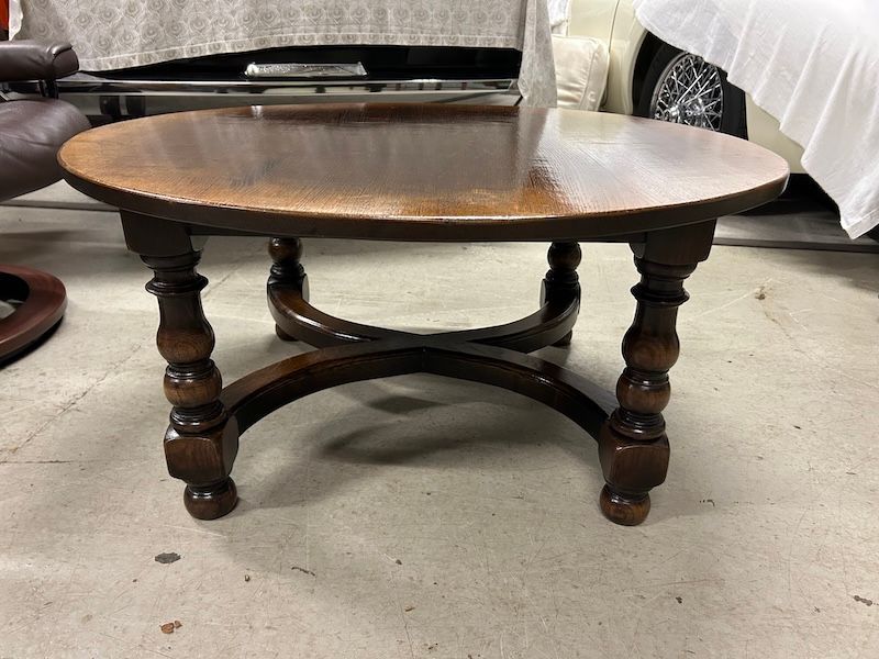 Good  Quality Solid Oak Circular Coffee Table by Titchmarsh & Goodwin