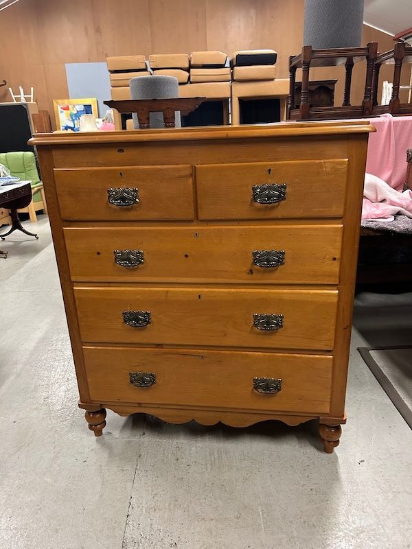 Victorian Solid Pine Chest of Drawers
