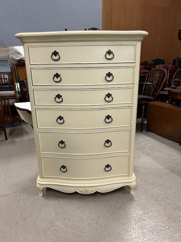 Painted Ivory Six Draw Chest by Willis & Gambier