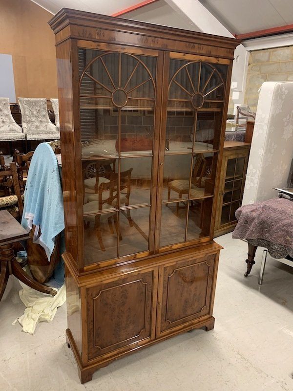 Stunning, Superb Quality Yew Wood Library Bookcase by Restall Brown & Clennell