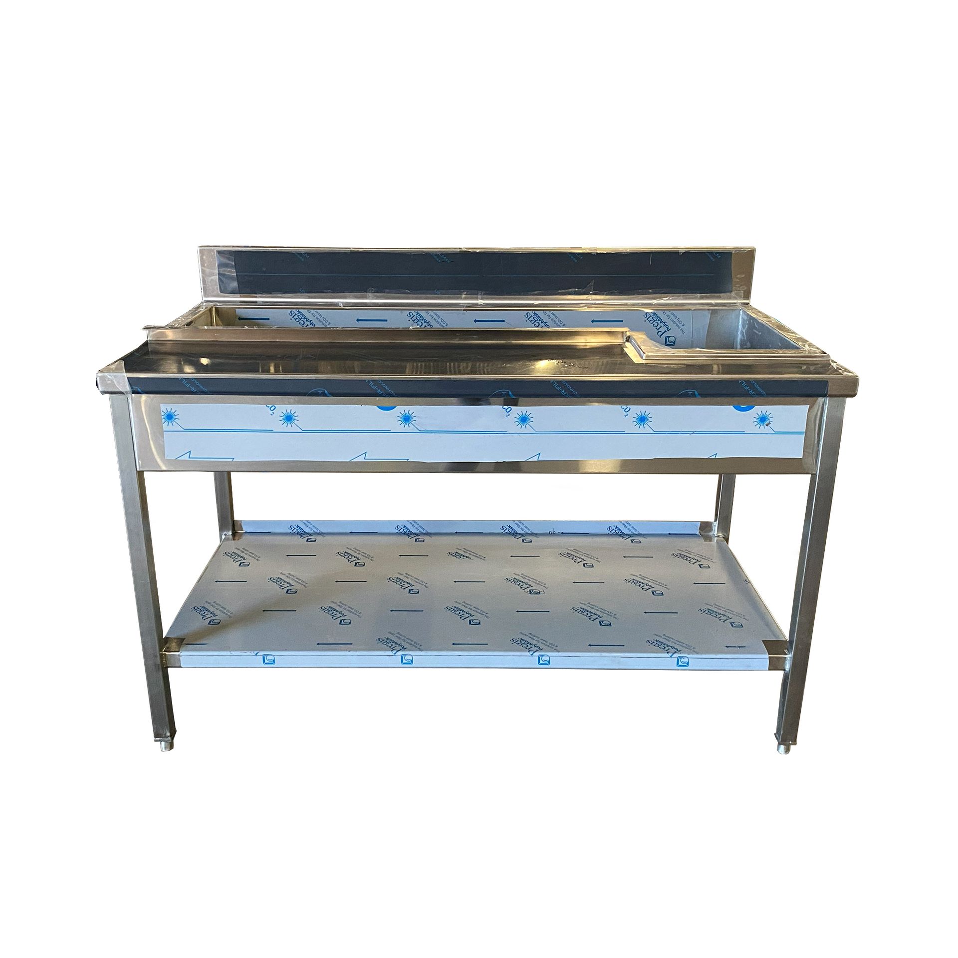 Angled photo of Expo Table with Wide Custom Ice Bin