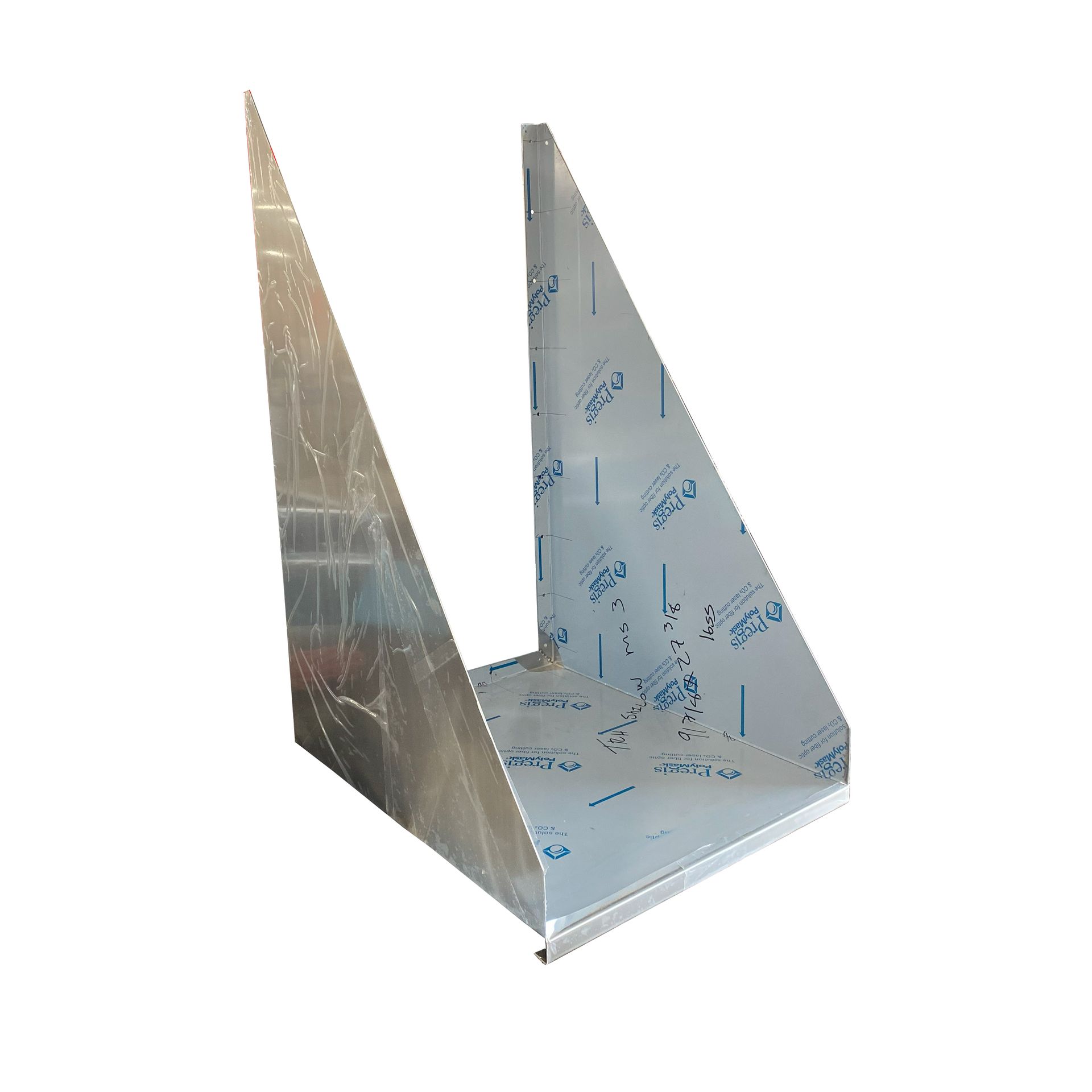 Angled Photo of Stainless Steel Industrial Wall Shelf that can be used for DIY, Mechanical, Food Service, or Warehouse