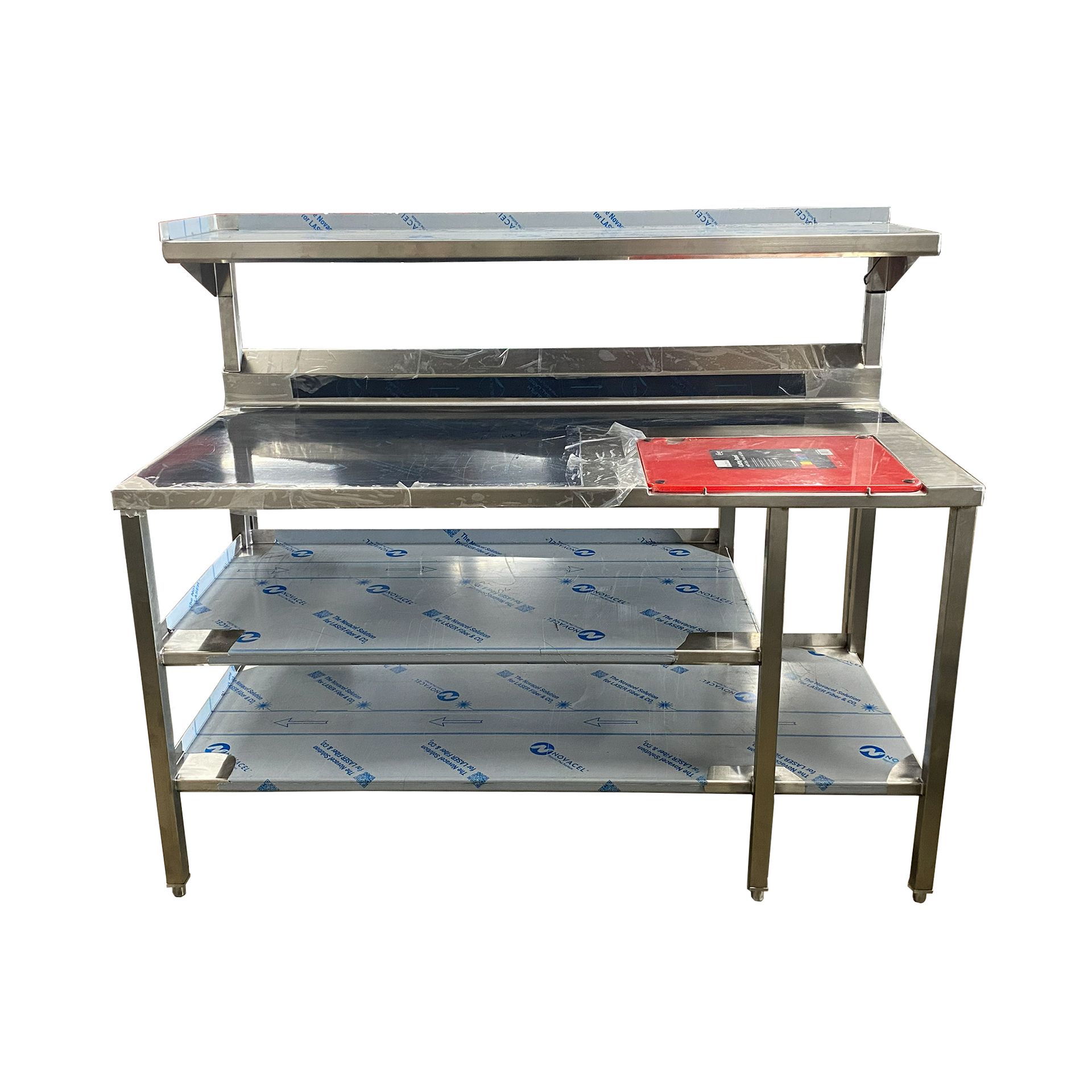 Photo of Stainless Steel Meat-Cutting Table w/ Cutting Board Slot