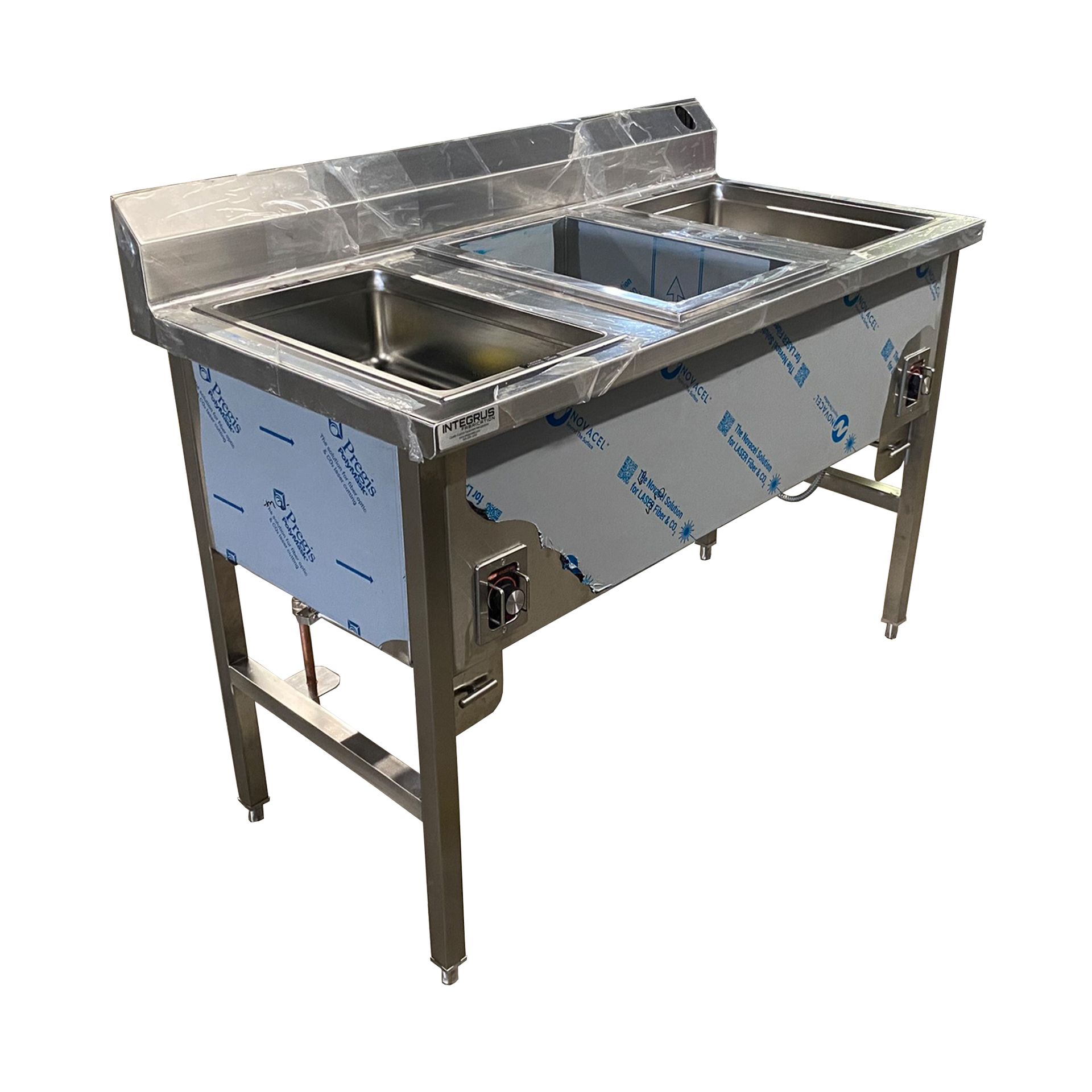 Photo of Stainless Steel Chef's Table w/ Ice Bin and Heated Wells