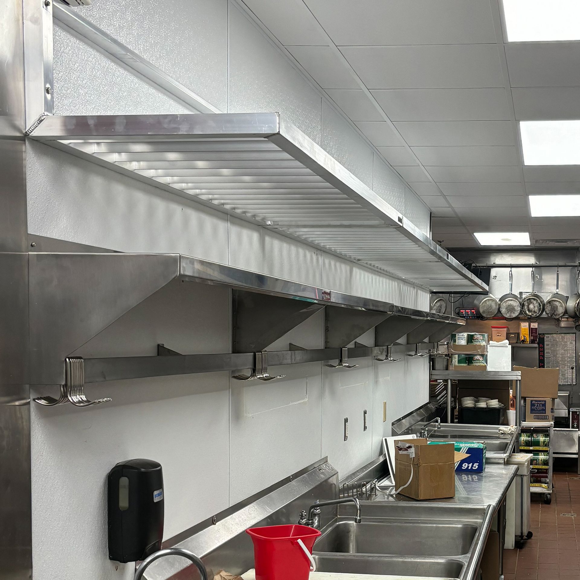 Metal Fabricated / Welded Shelving System  installed by the Integrus Fabrication team at Texas Roadhouse