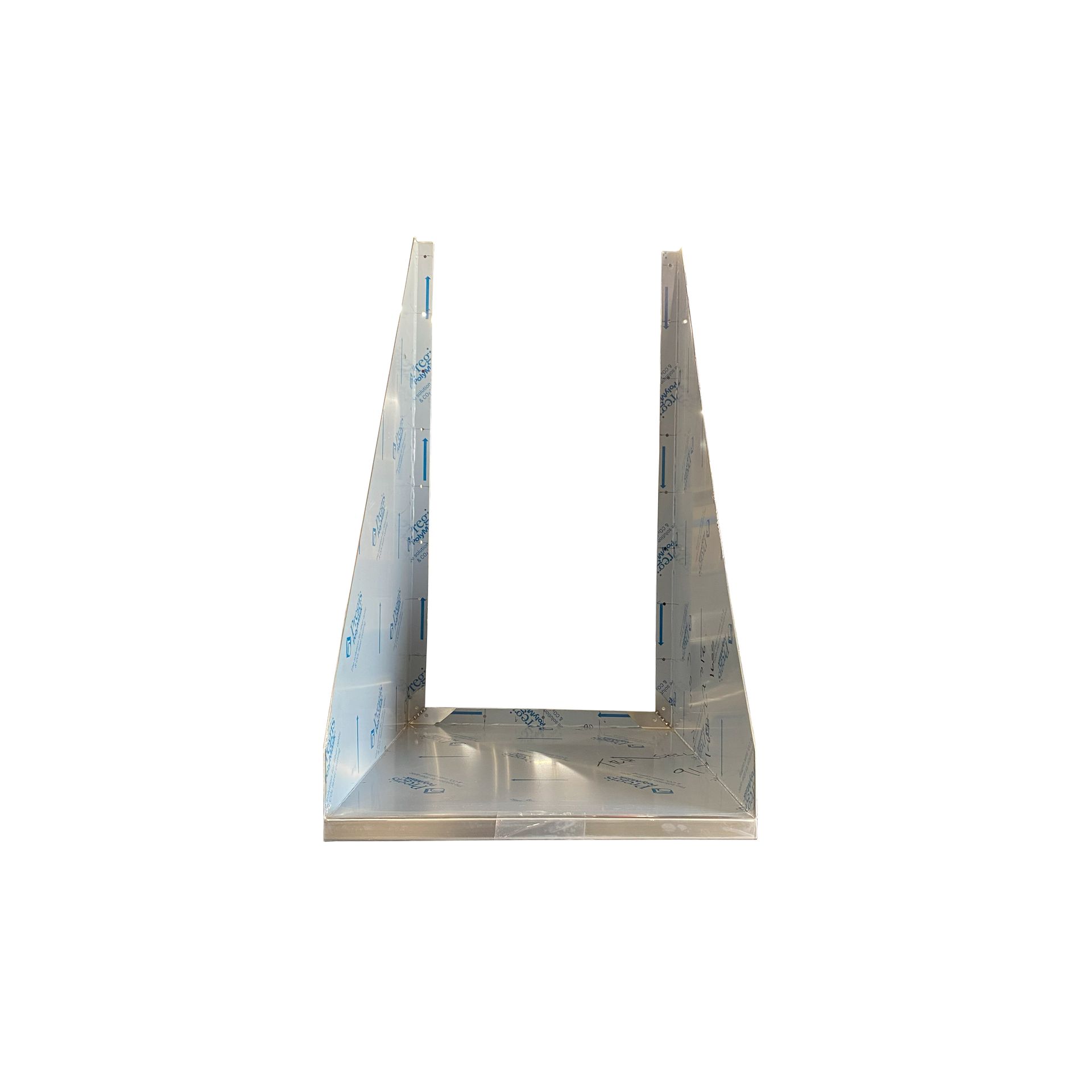 Angled Photo of Stainless Steel Industrial Wall Shelf that can be used for DIY, Mechanical, Food Service, or Warehouse