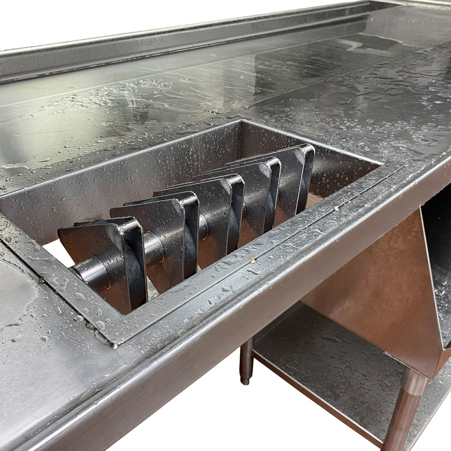 Photo of Custom Stainless Steel Soil-Side Dish Table
